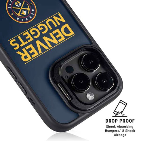 NBA Denver Nuggets Standard - Light Blue iPhone 16 Pro Kickstand Case